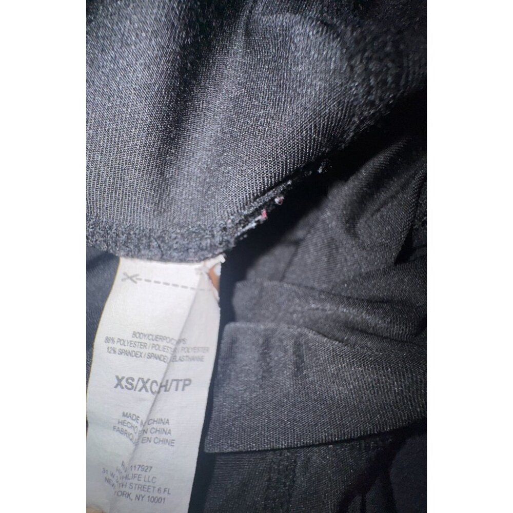 Reebok Womens XS Black Leggings With Nike Swoosh Logo On Leg Stretch Polyester & - Picture 4 of 16